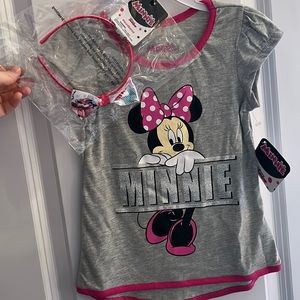 Minnie Mouse shirt and headband